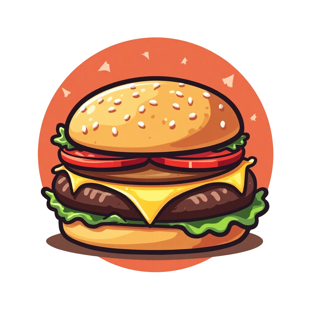 Delicious Cheeseburger Illustration